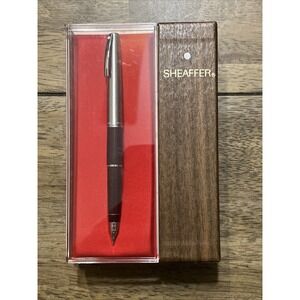 Sheaffer White Dot 440 Cartridge FIll Pen-brushed chrome-medium nib--new-boxed